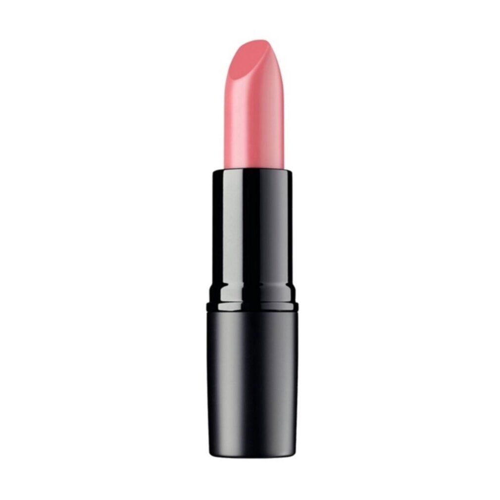 Ein einzelner, matter, rosafarbener Lippenstift von Artdeco.