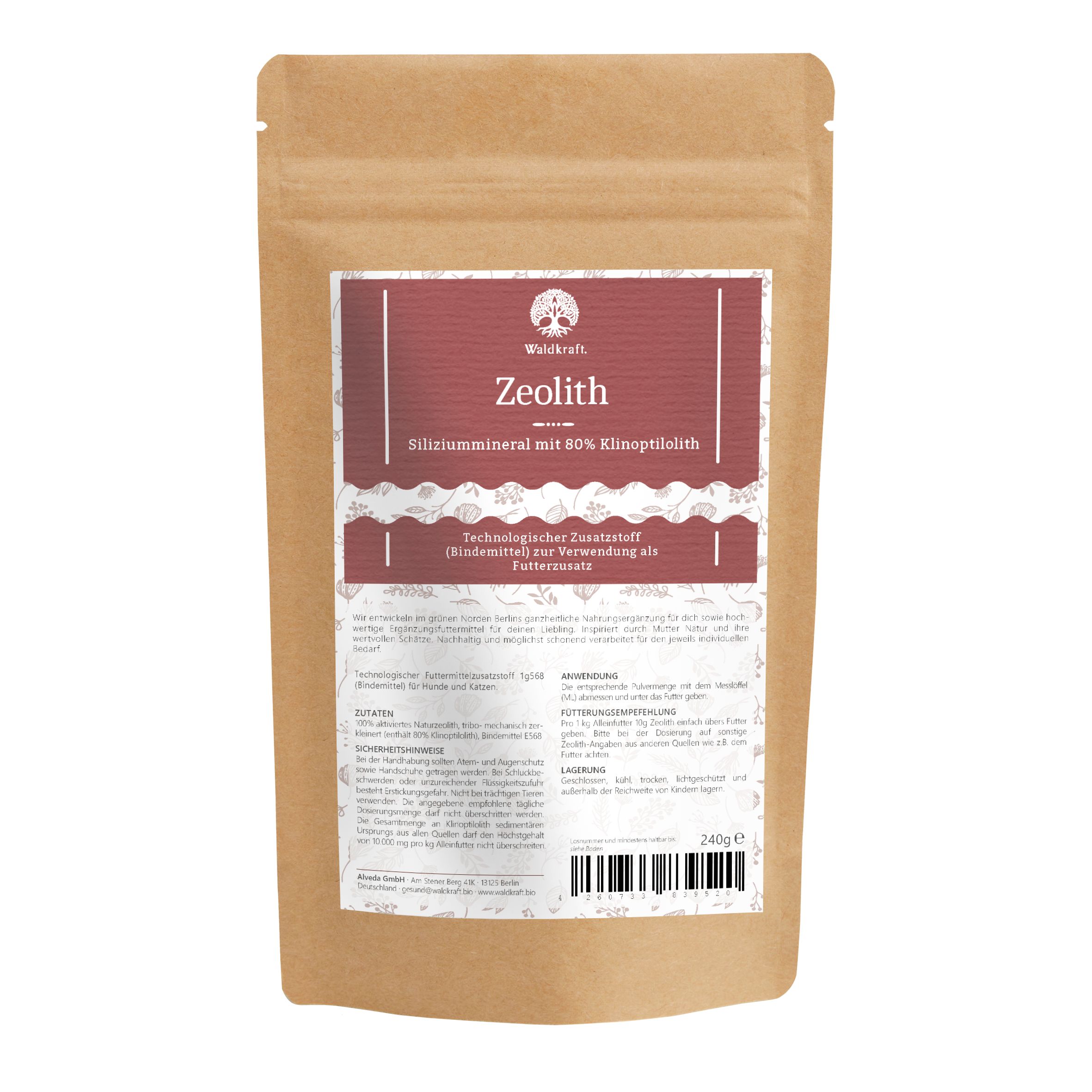 Waldkraft Zeolith - Naturmineral mit 80% Klinoptilolith 240 g Pulver