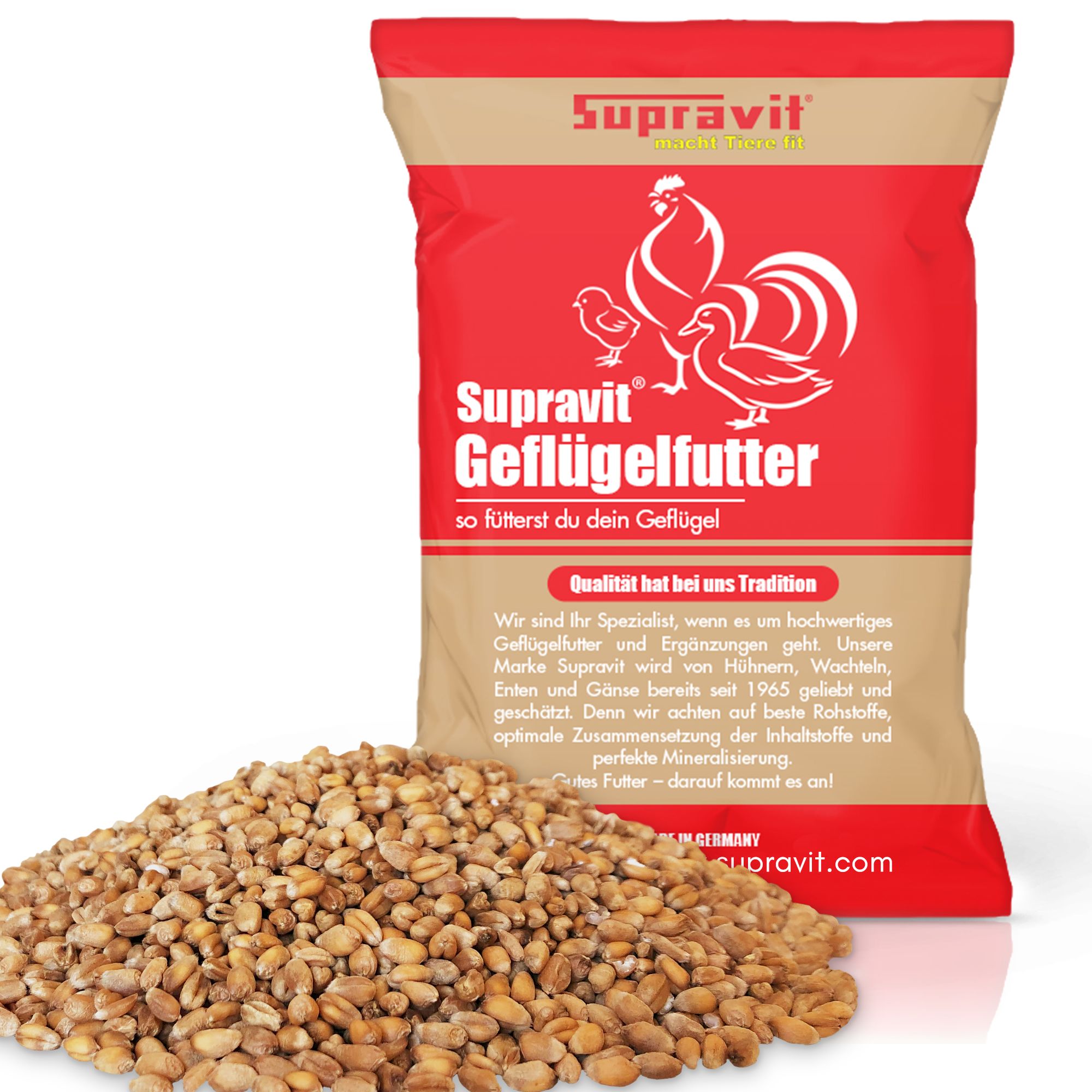 Supravit Weizen Futterweizen - Einzelfuttermittel für Tauben, Vögel, Nager & Geflügel
