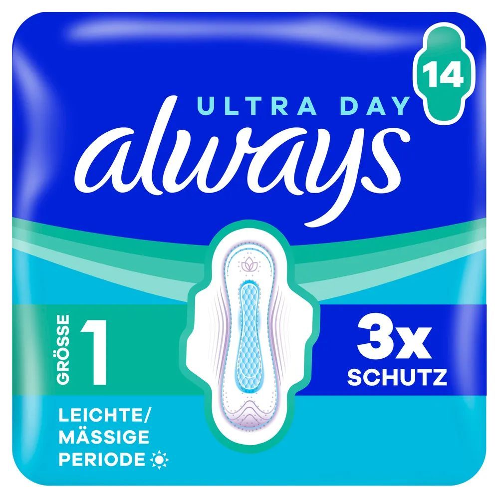 always Ultra Binde - Größe 1 Normal mit Flügeln 14 Damenbinde Stück St