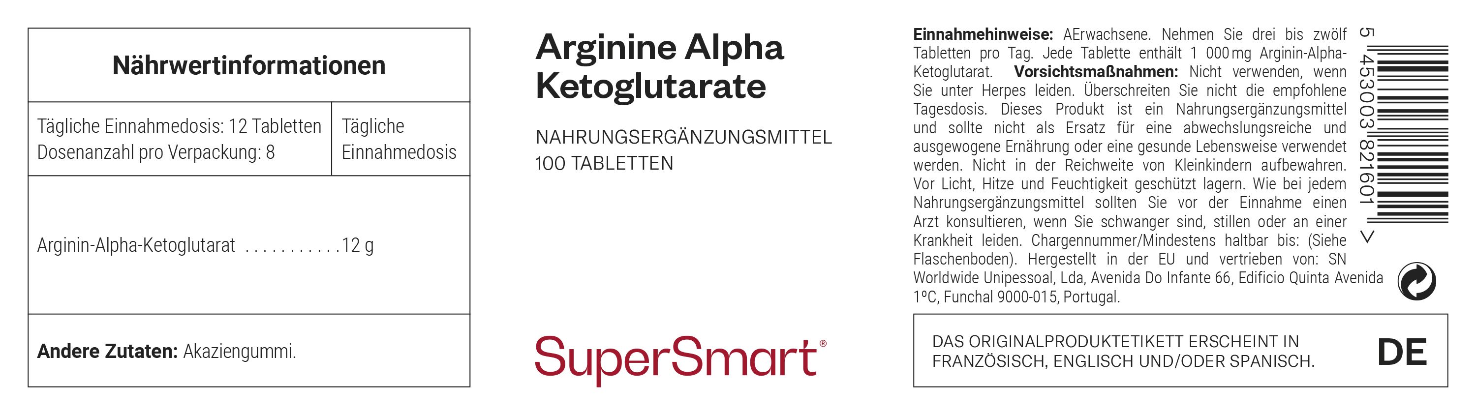 Arginin-Alpha-Ketoglutarat - SuperSmart