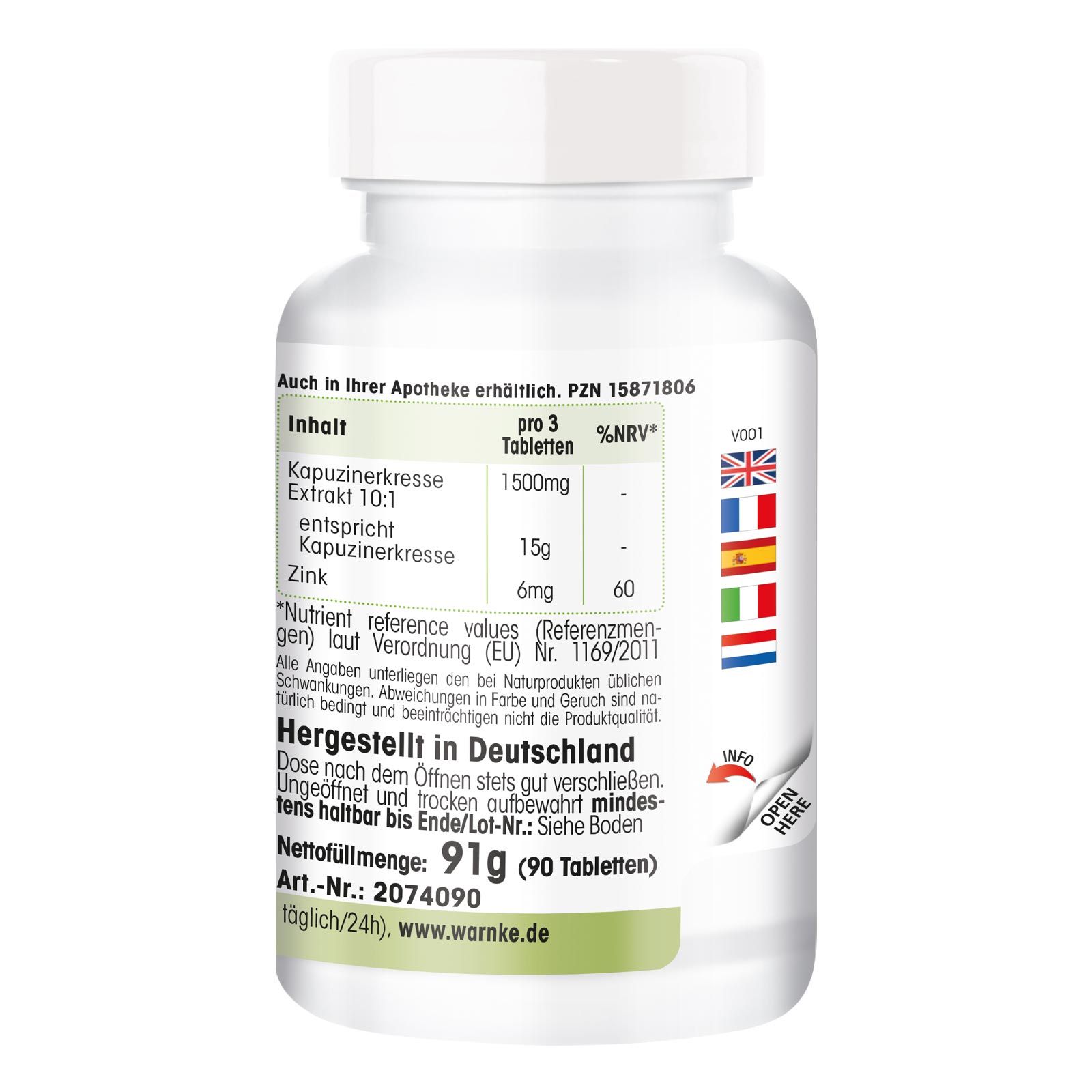 Warnke Vitalstoffe | Kapuzinerkresse 500mg