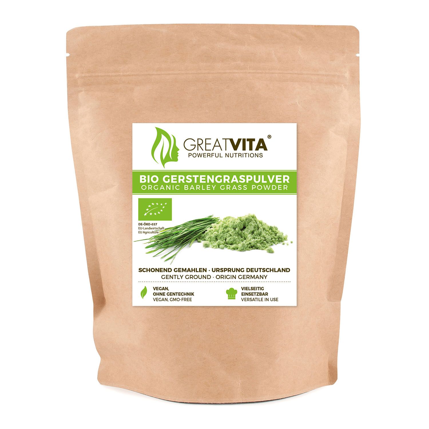 GreatVita Bio Gerstengras Pulver