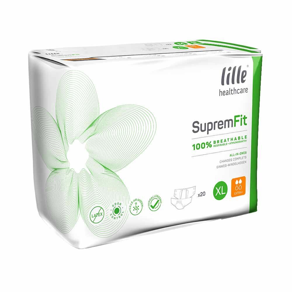 Lille Suprem Fit Extra Plus XL Packung mit Inkontinenzwindeln, 20 Stück, atmungsaktiv.