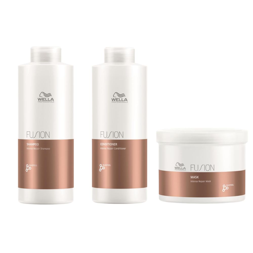 Wella Fusion Shampoo & Conditioner Mask Set 1000 ml