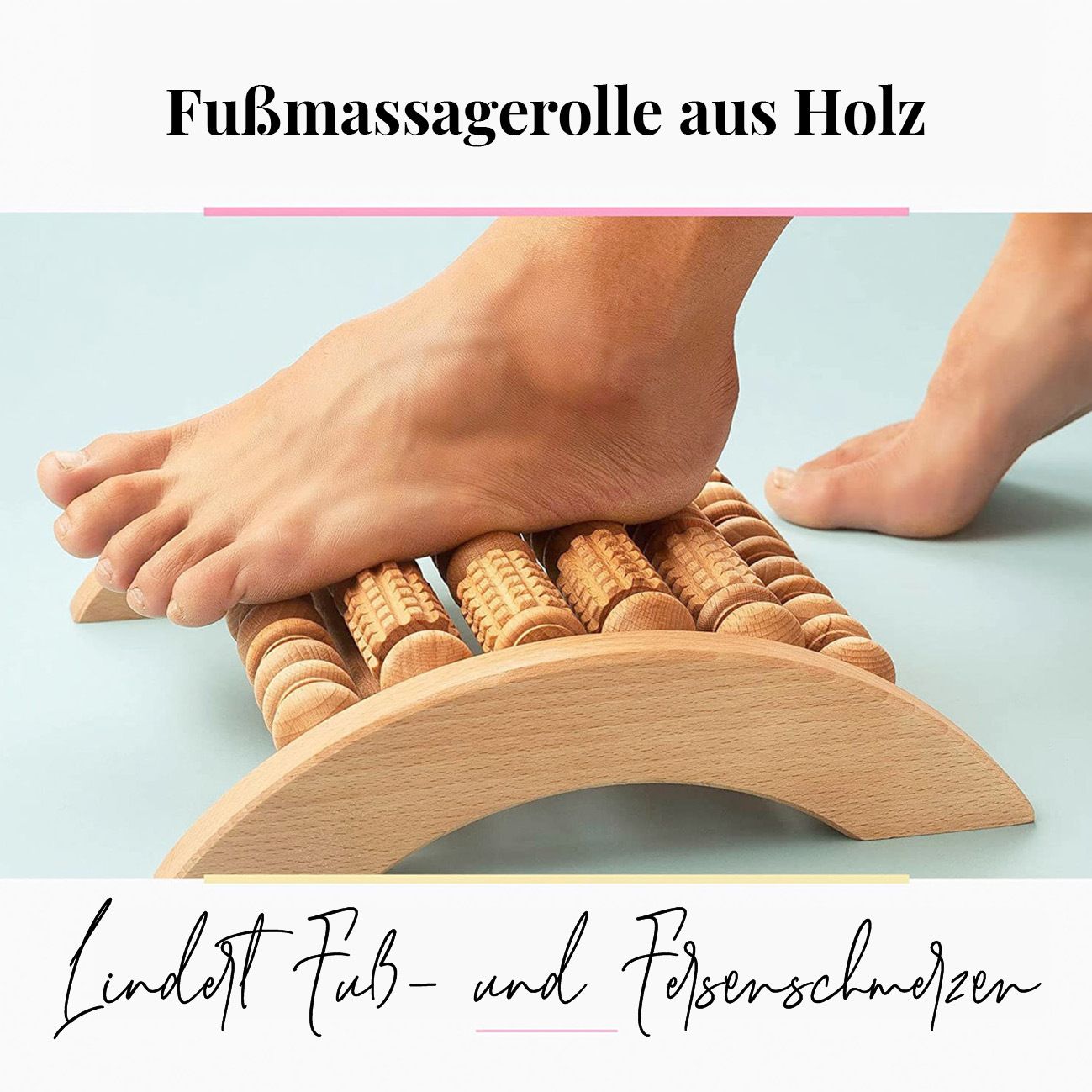 tuuli Massageroller Massagegerät Fuß Fußmassagegerät Fußroller Fußmassage aus Holz