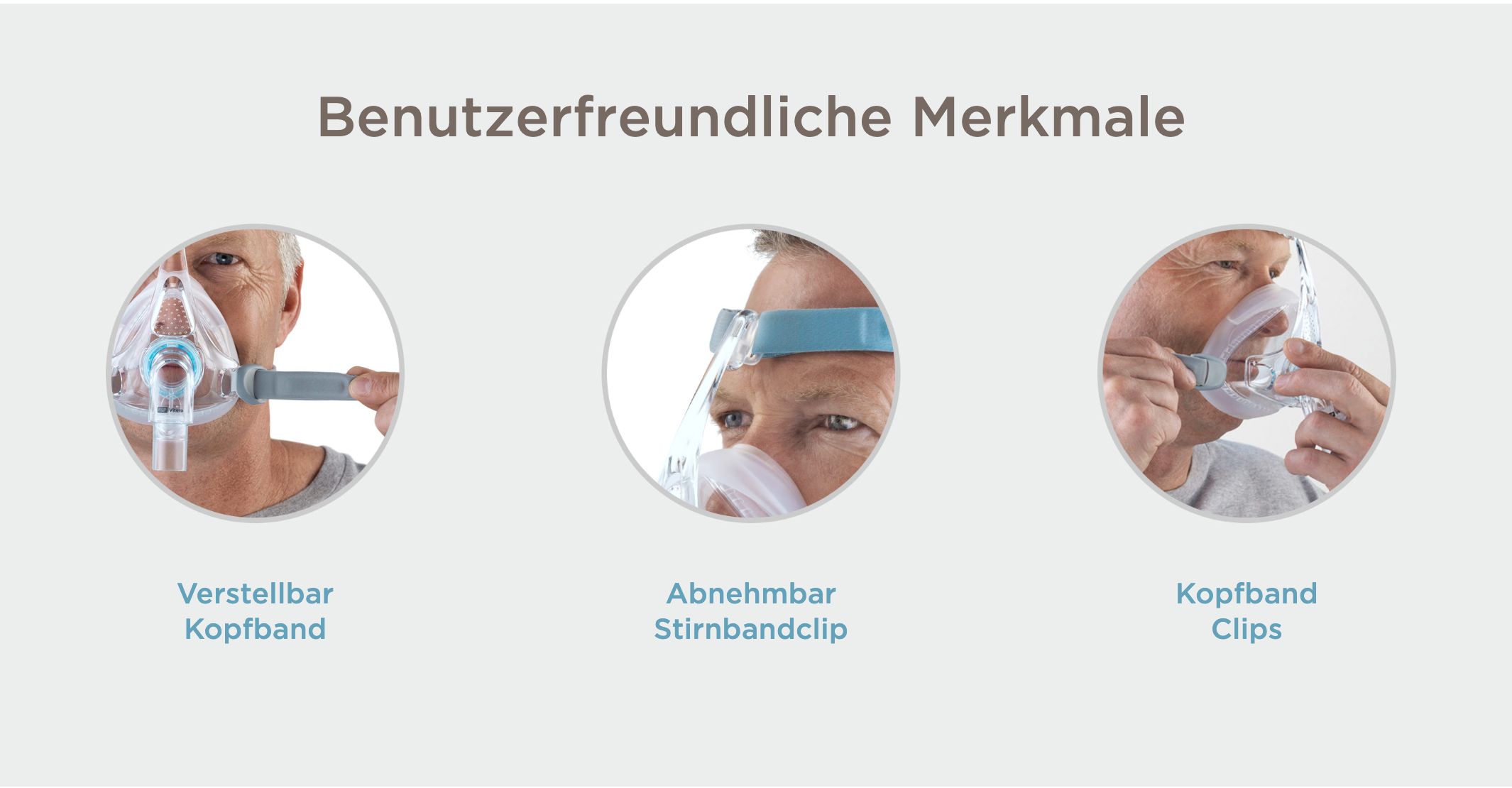 Benutzerfreundliche Merkmale der Fisher & Paykel Vitera CPAP Maske.