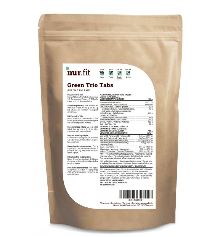 nur.fit Green Trio Tabs