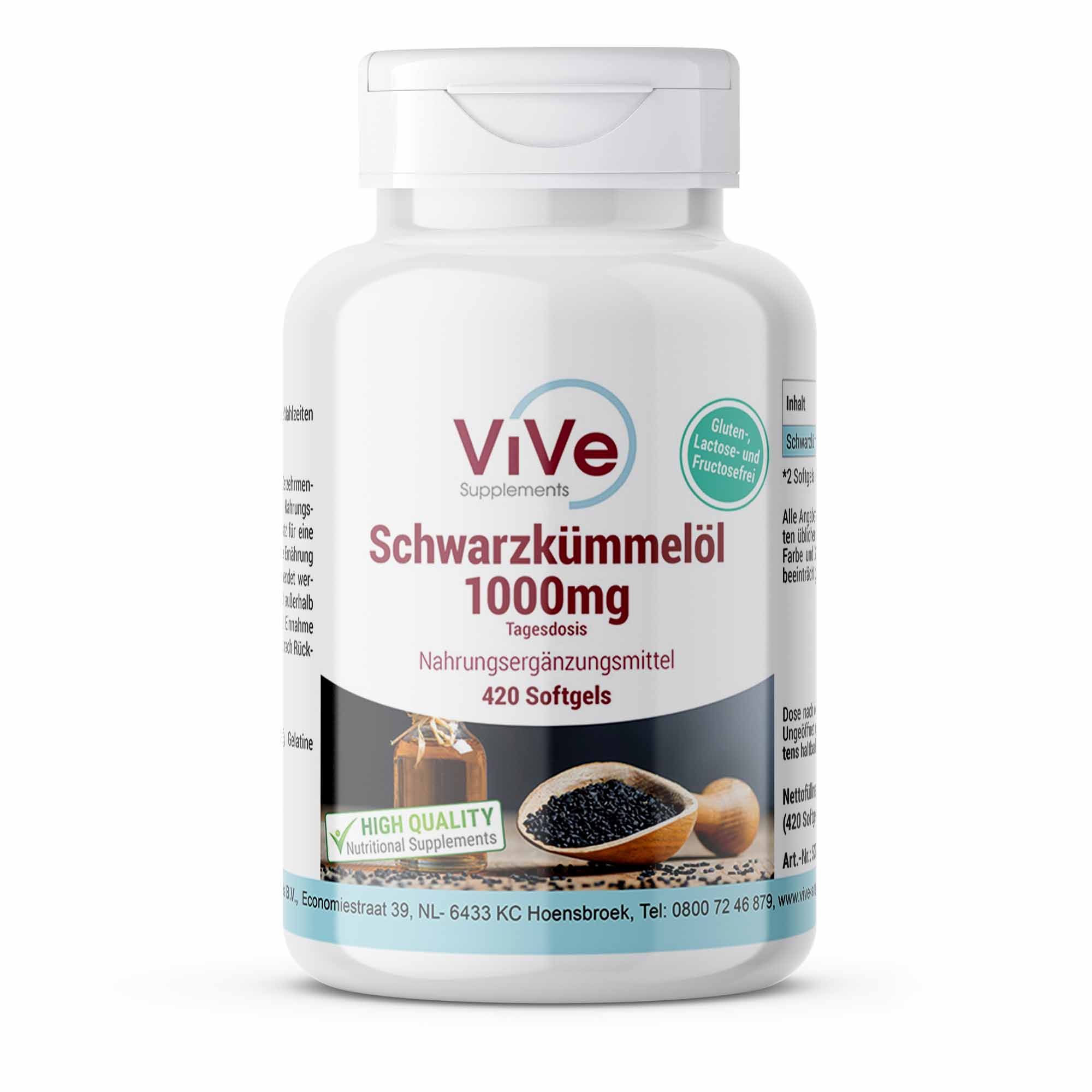 Vive Supplements | Schwarzkümmelöl 1000mg 420 St