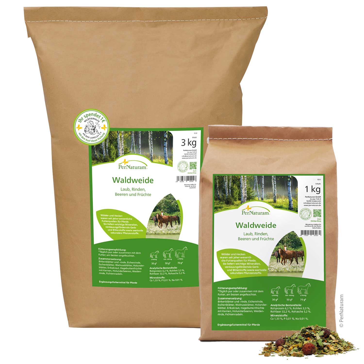 PerNaturam Waldweide Mischung 3 kg Kräuter