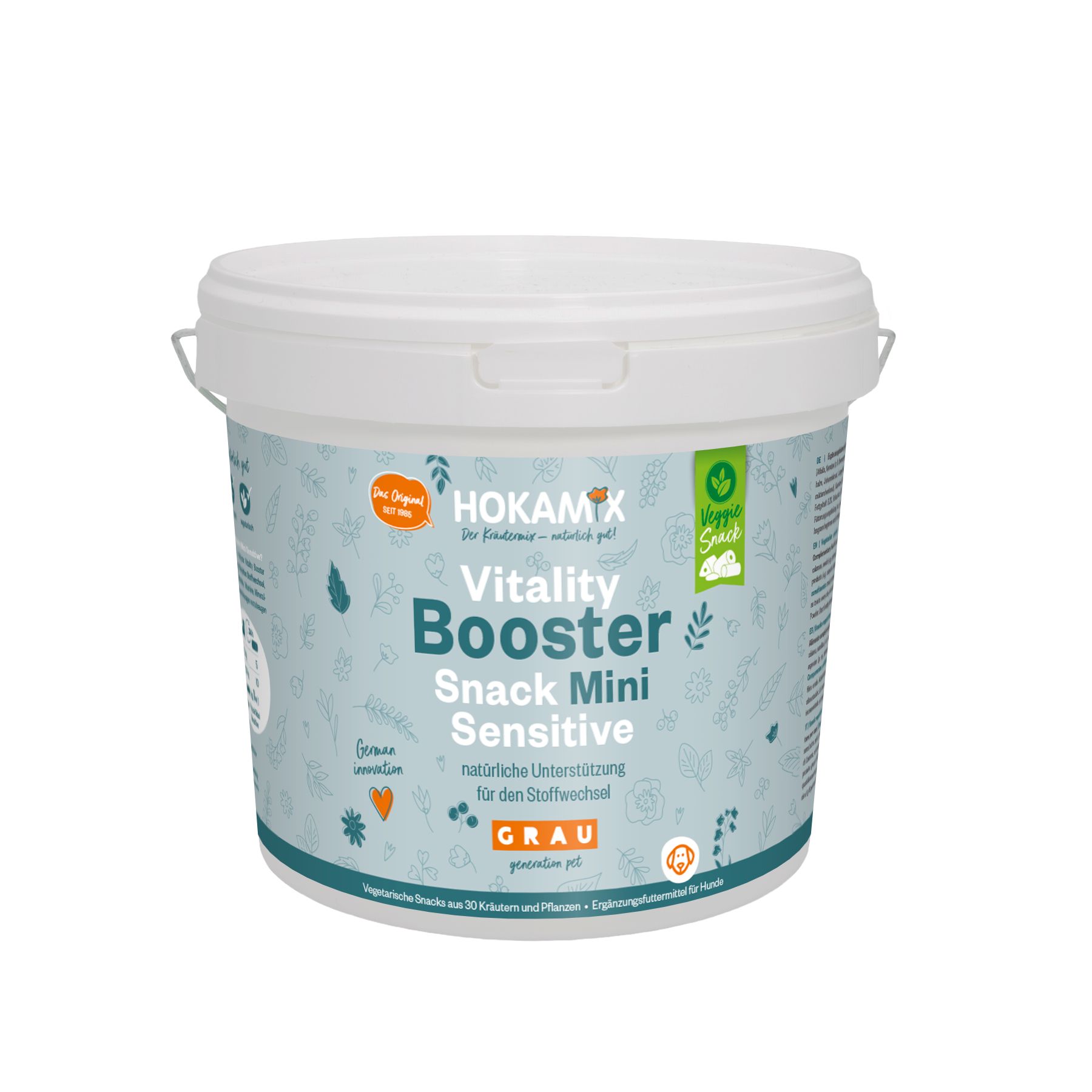 Grau Hokamix Vitality Booster Snack Mini Sensitive 2,25 kg Futter
