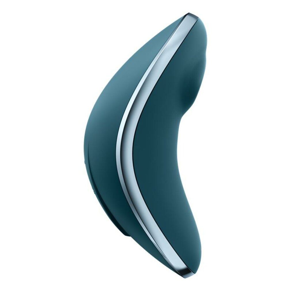 Blaues Wellness-Produkt mit silberner Umrandung. Ovale Form.
