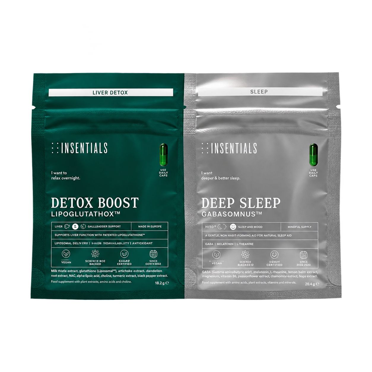 Insentials - Better Sleep Pack - supporto serale per un sonno riposante e una normale funzione