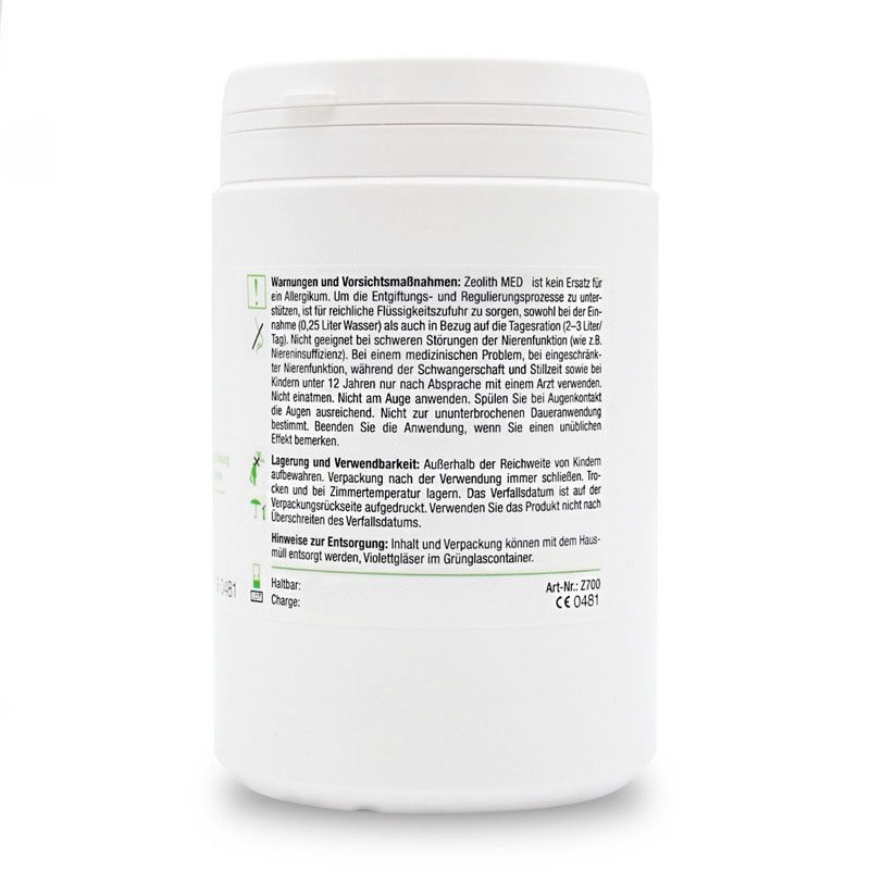Zeolith MED Pulver, 100% reines Klinoptilolith-Vulkanmineral