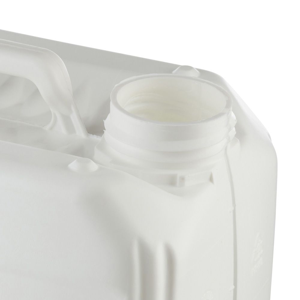 Geschlossener Versandkarton für 5-Liter-Ultraschallgel-Kanister, mit Produktetikett und Klebeband.