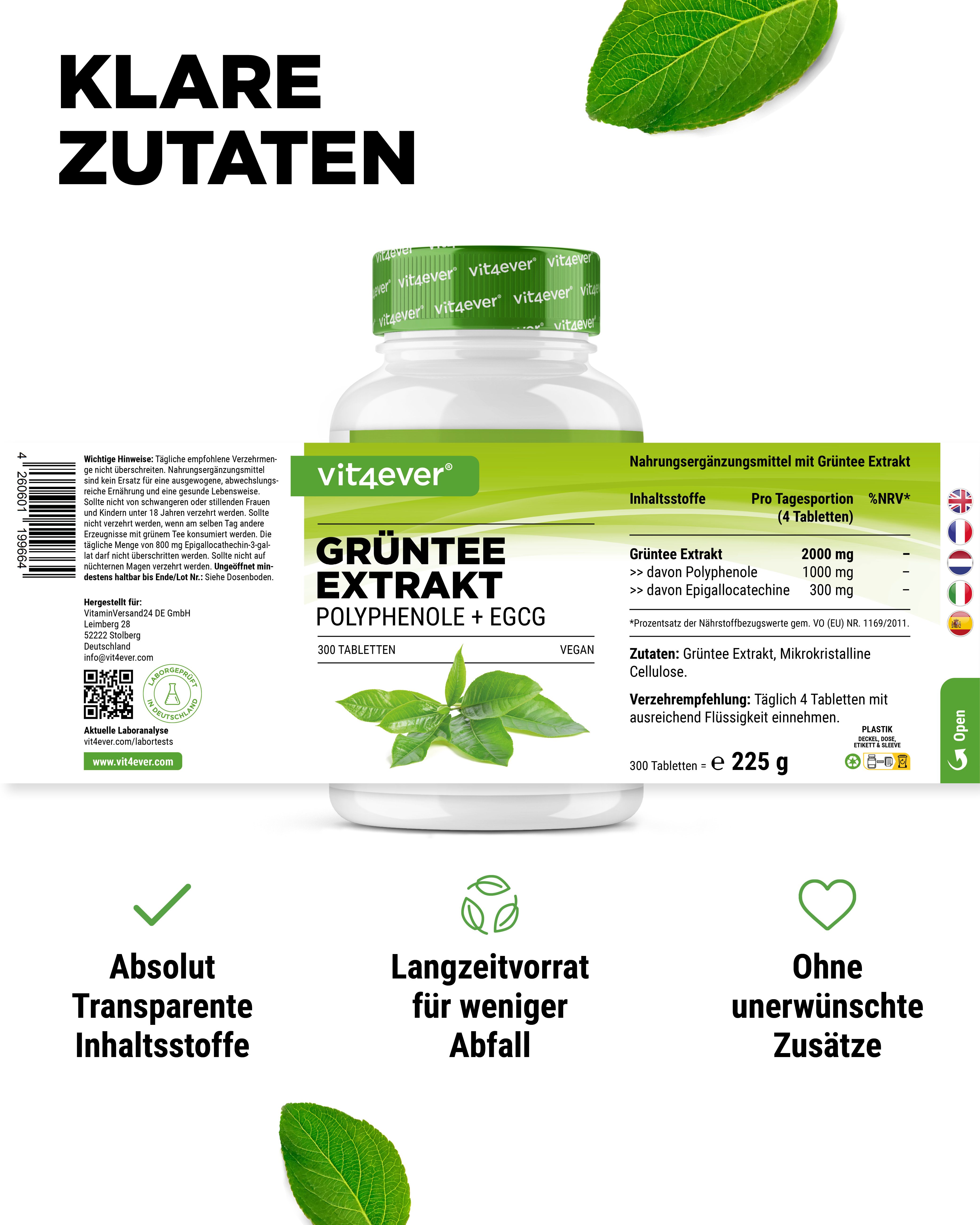 vit4ever Grüntee Extrakt