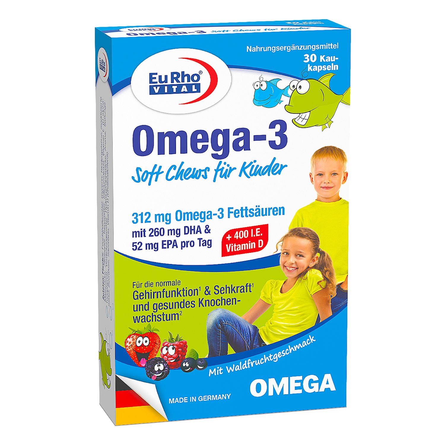 EuRho® Vital Omega-3 Soft Chews für Kinder 30 St Kaukapseln