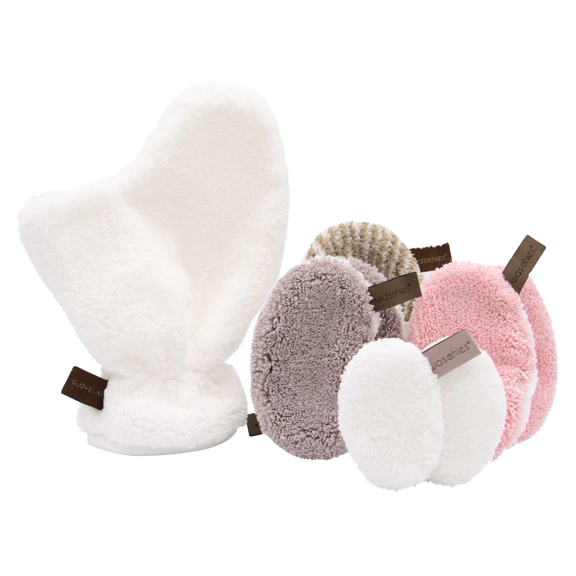 waschies Zero Waste Box - Set (Waschhandschuh, waschies, Peeling-Pad, Toner-Pad)
