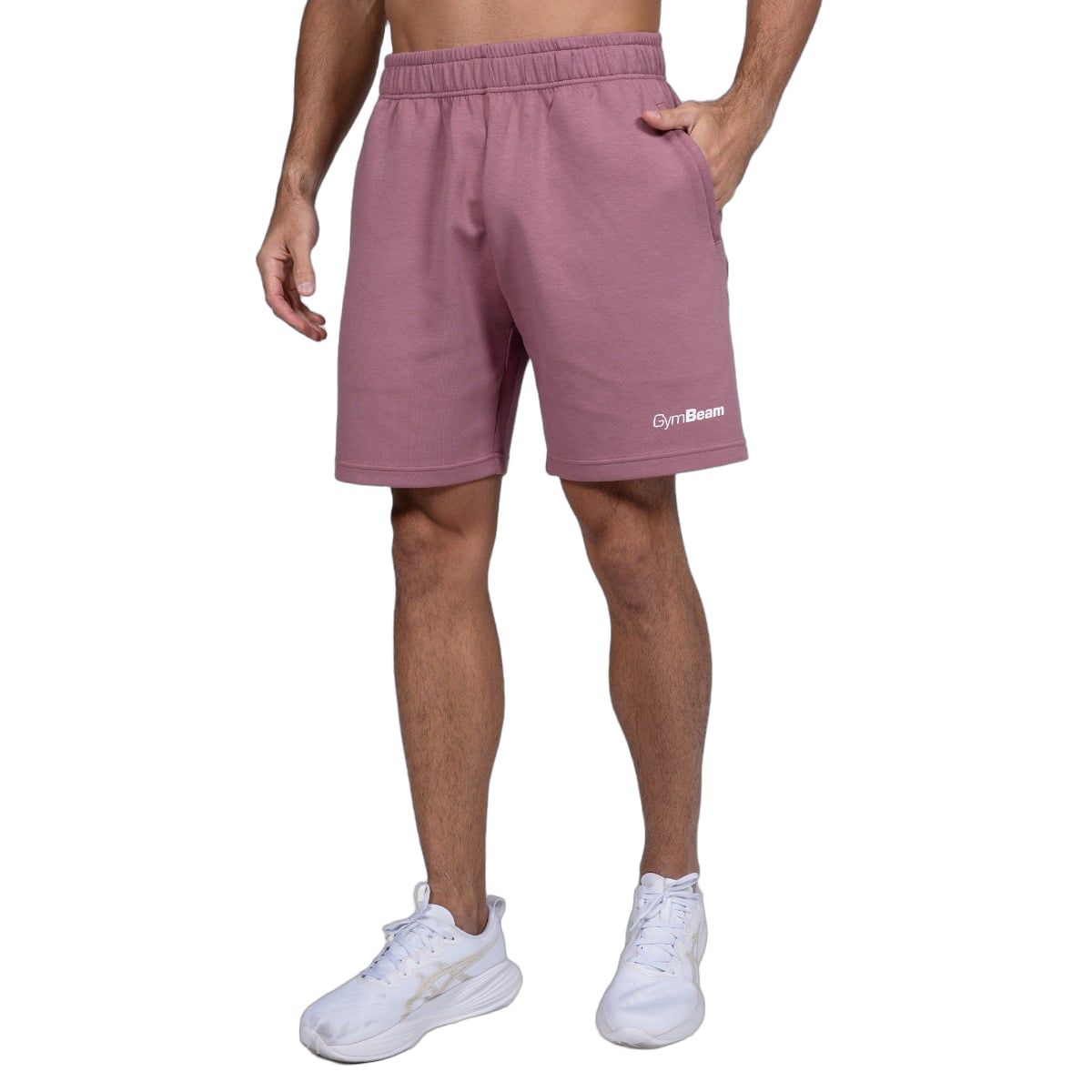 GymBeam Shorts Herren Regular mit Gummizug und Modal-Baumwoll-Mix Modell Haze 1 St
