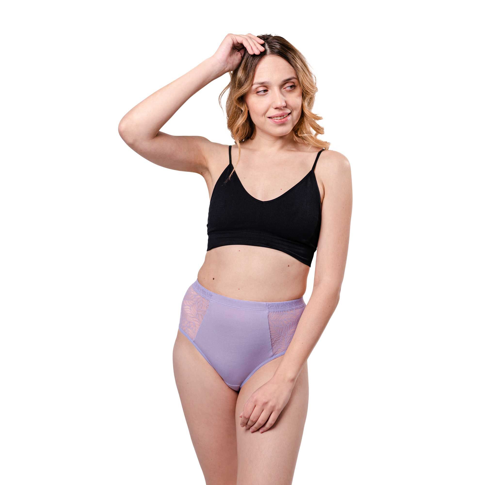 Periodenunterw�sche Recycled Lace Leaf High Waist