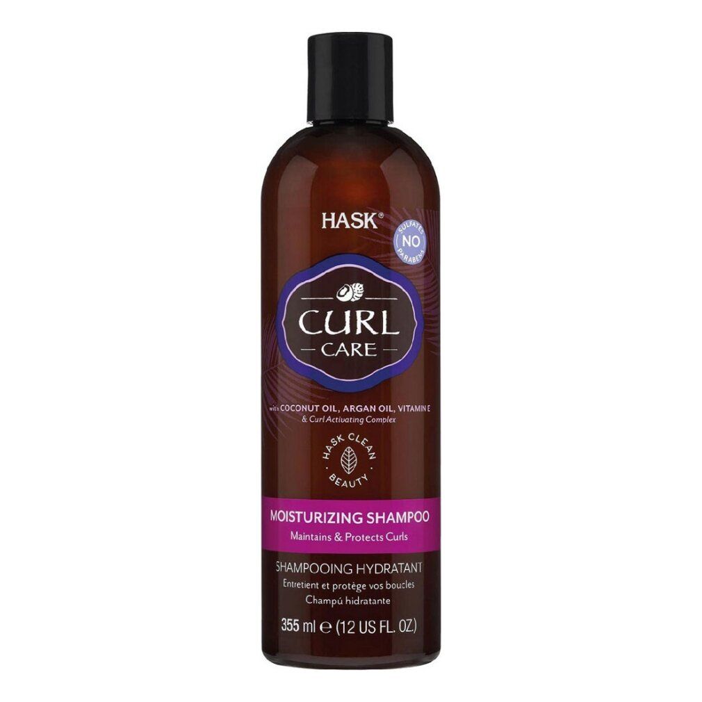 Hask Curl Care feuchtigkeitsspendendes Shampoo, 355 ml Flasche.