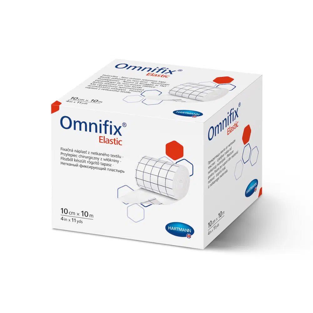 Hartmann Omnifix Elastic: elastisches, nicht-gewebtes Fixierpflaster auf Rolle, 10cm x 10m.