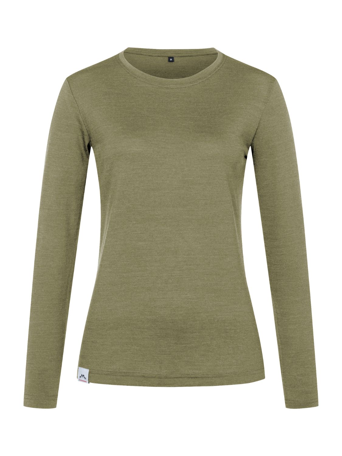 ALPENWERT Longsleeve Damen Merino Grün M