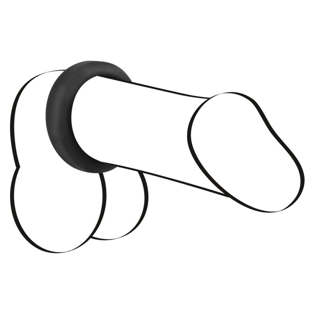 Zeichnung eines Penis mit Penisring.