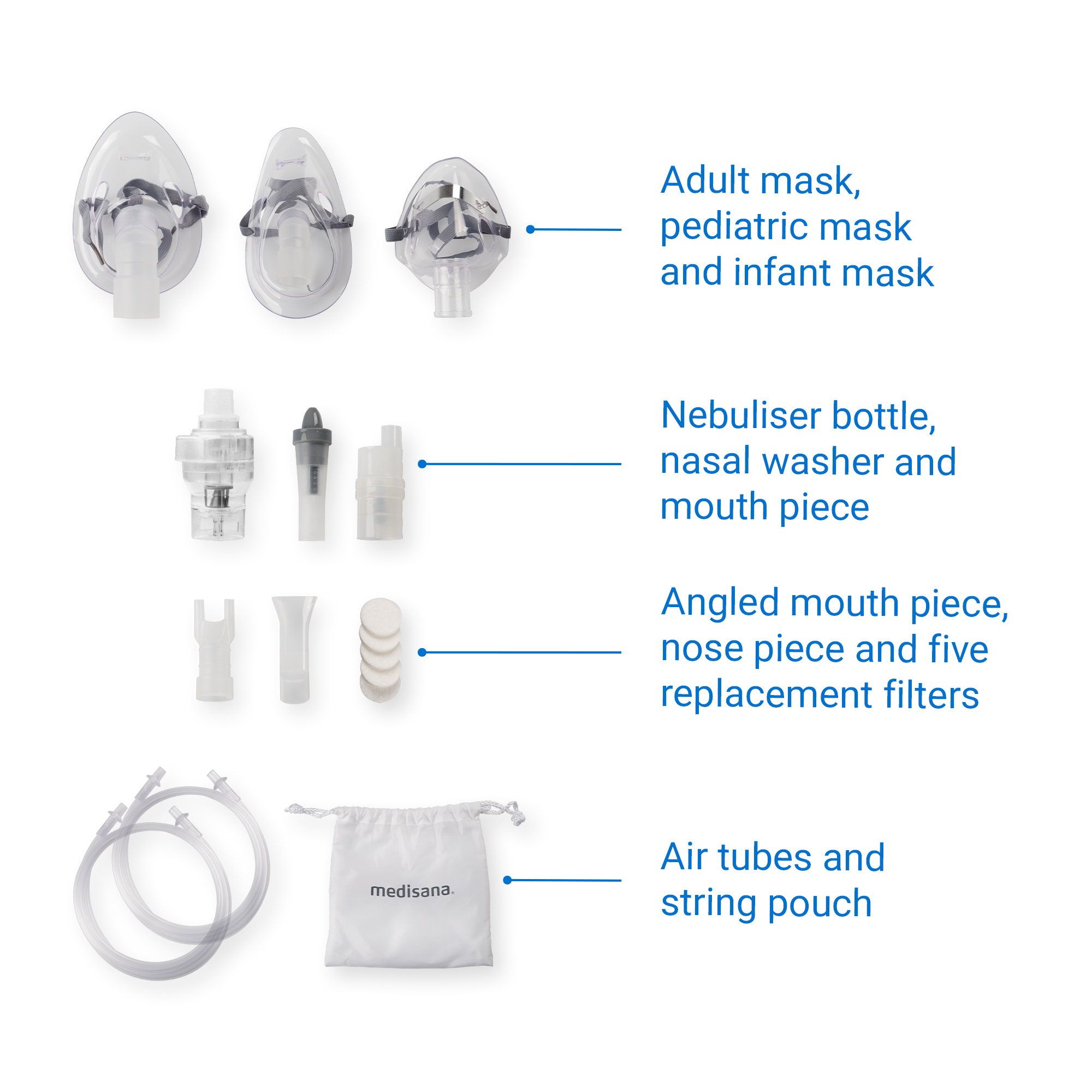 medisana IN 600 Inhalator | Gegen Erkältungen, Asthma - mit Kindermaske | Vernebler mit Kompressor