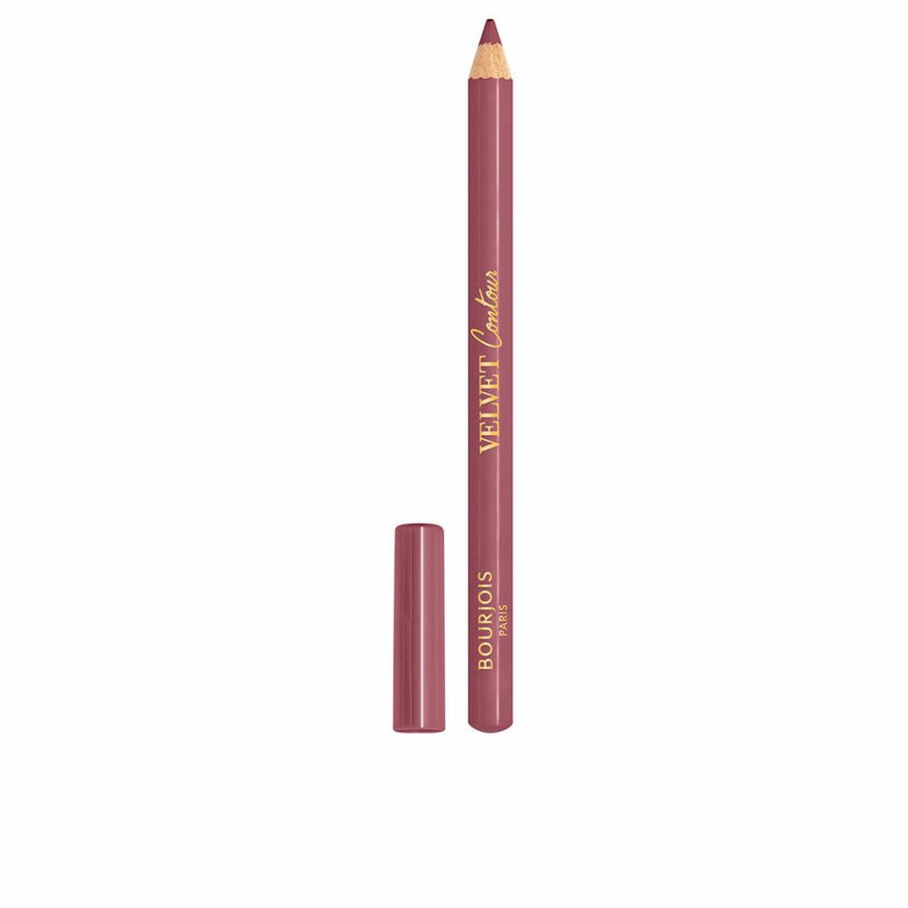 Lippenkonturenstift, Farbe Rosa. Marke Bourjois. Deckel abgenommen. Aufschrift: Velvet Contour.