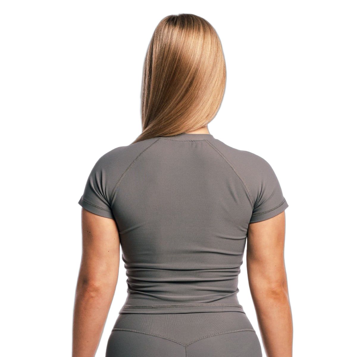 GymBeam T-Shirt Damen slim Kurzarm Rundhalsausschnitt Carbon Core