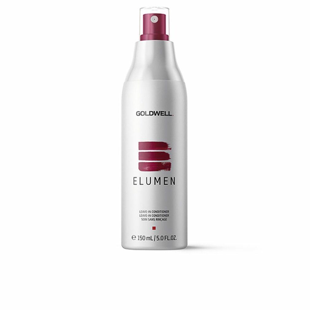 Weiße Sprühflasche mit rotem Sprühkopf. Aufschrift: Goldwell, Elumen. Text: Leave-in Conditioner. Volumen: 150 ml.
