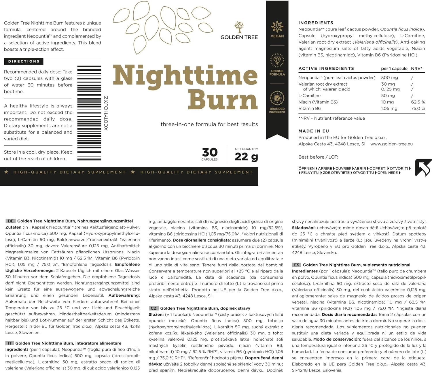Golden Tree Nighttime Burn