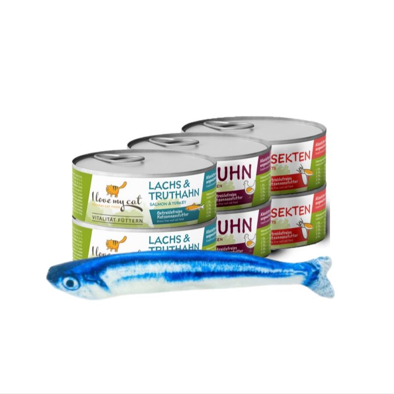 I love my cat Starter-Paket mit Katzenfutter Nass - Huhn