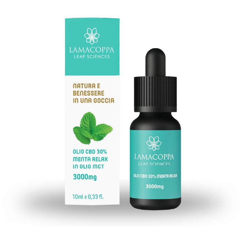 Olio CBD 30% in Olio MCT C8 Menta Relax | Senza THC 3000mg CBD