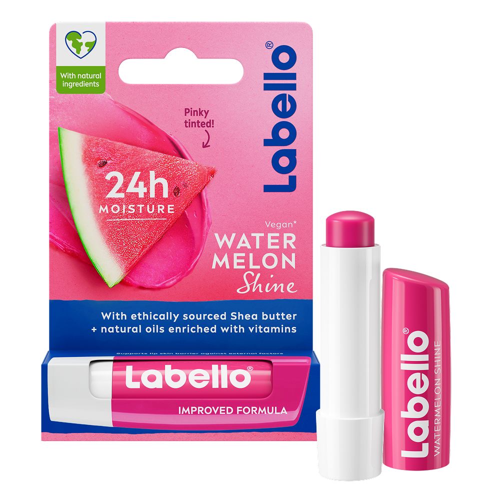 Labello Shine Lippenpflege-Set Cherry Blackberry Watermelon Mango