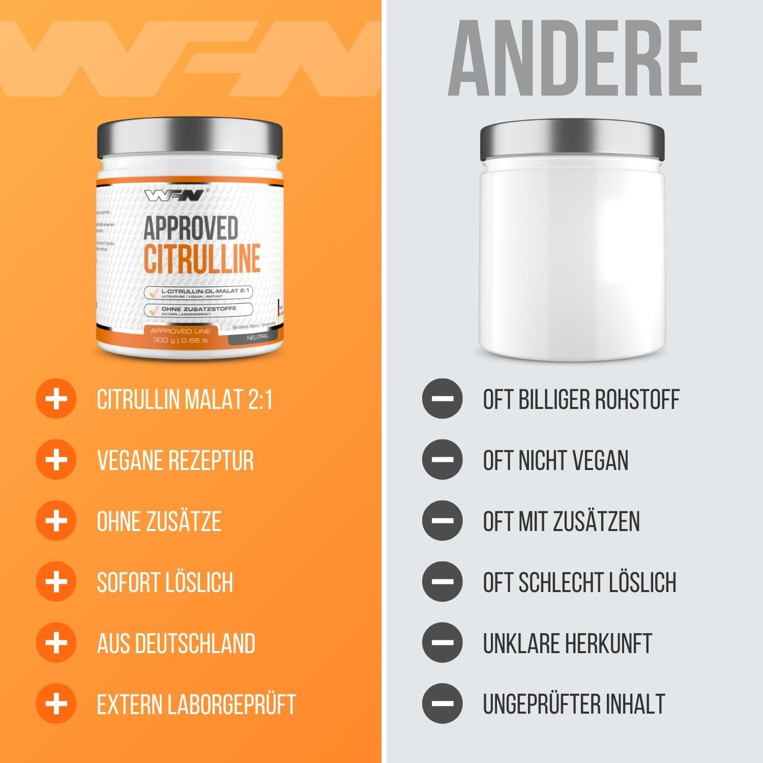 WFN Approved Citrulline 300 g Pulver zur Herstellung einer Lösung zum Einnehmen