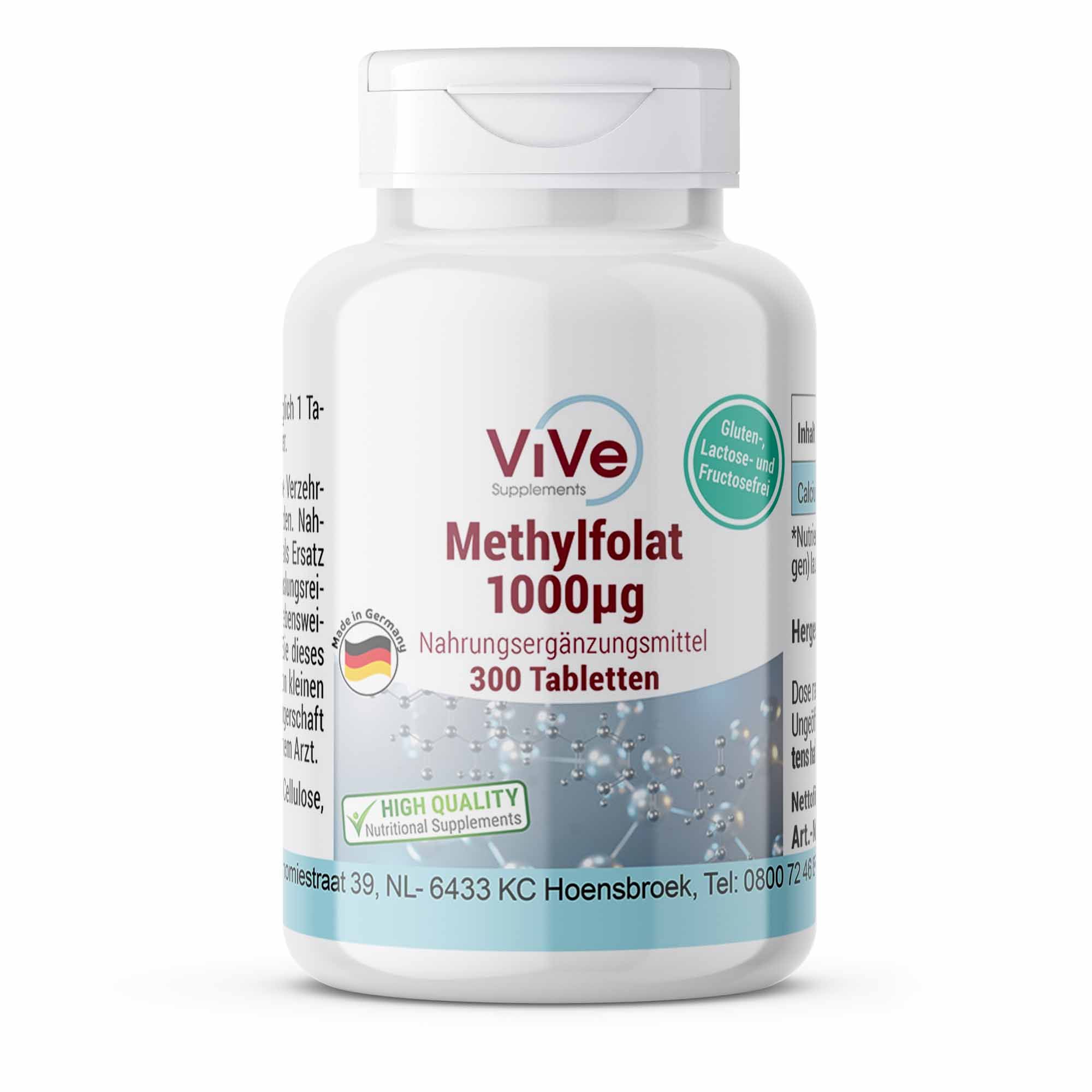 Vive Supplements | Methylfolat 1000µg 300 St