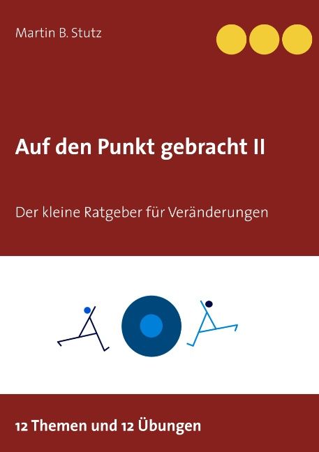 Buchcover: Auf den Punkt gebracht II. Autor: Martin B. Stutz. Titel in Weiß auf rotem Hintergrund. Untertitel: Der kleine Ratgeber für Veränderungen.