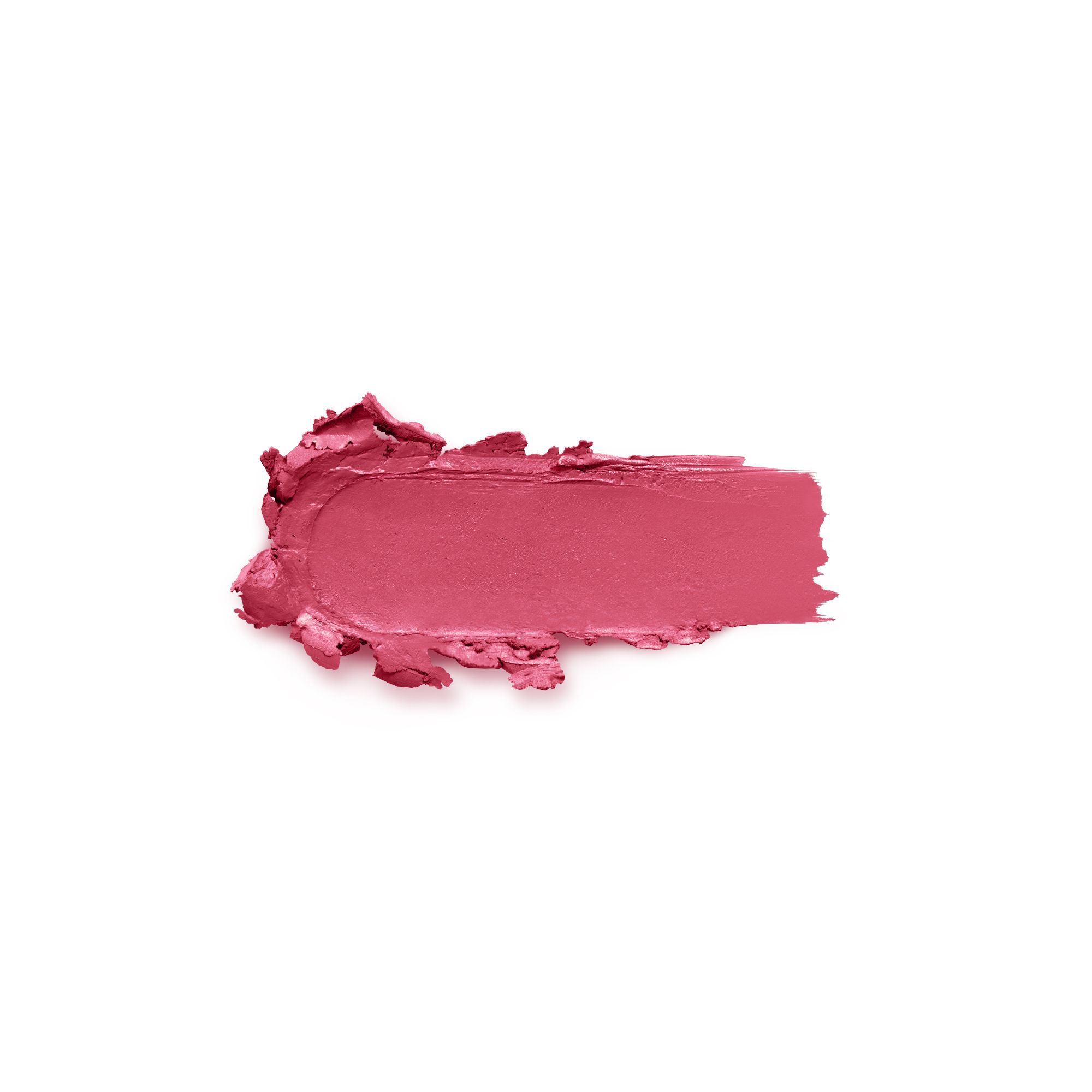 Rosa Lippenstift-Abstrich auf weißem Hintergrund. Textur sichtbar.
