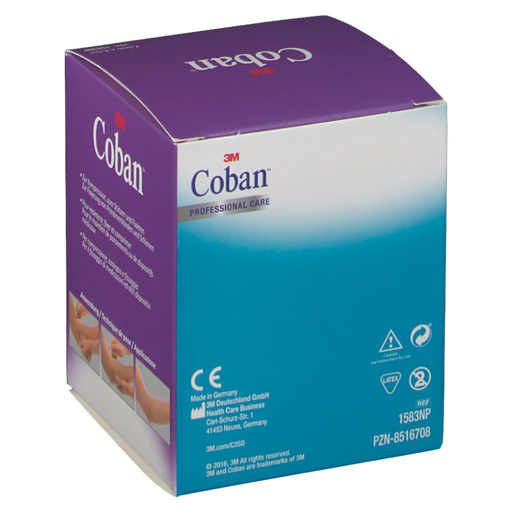 3M Coban Stütz- und Fixierverband 7,5 cm x 4,5 m hautfarben