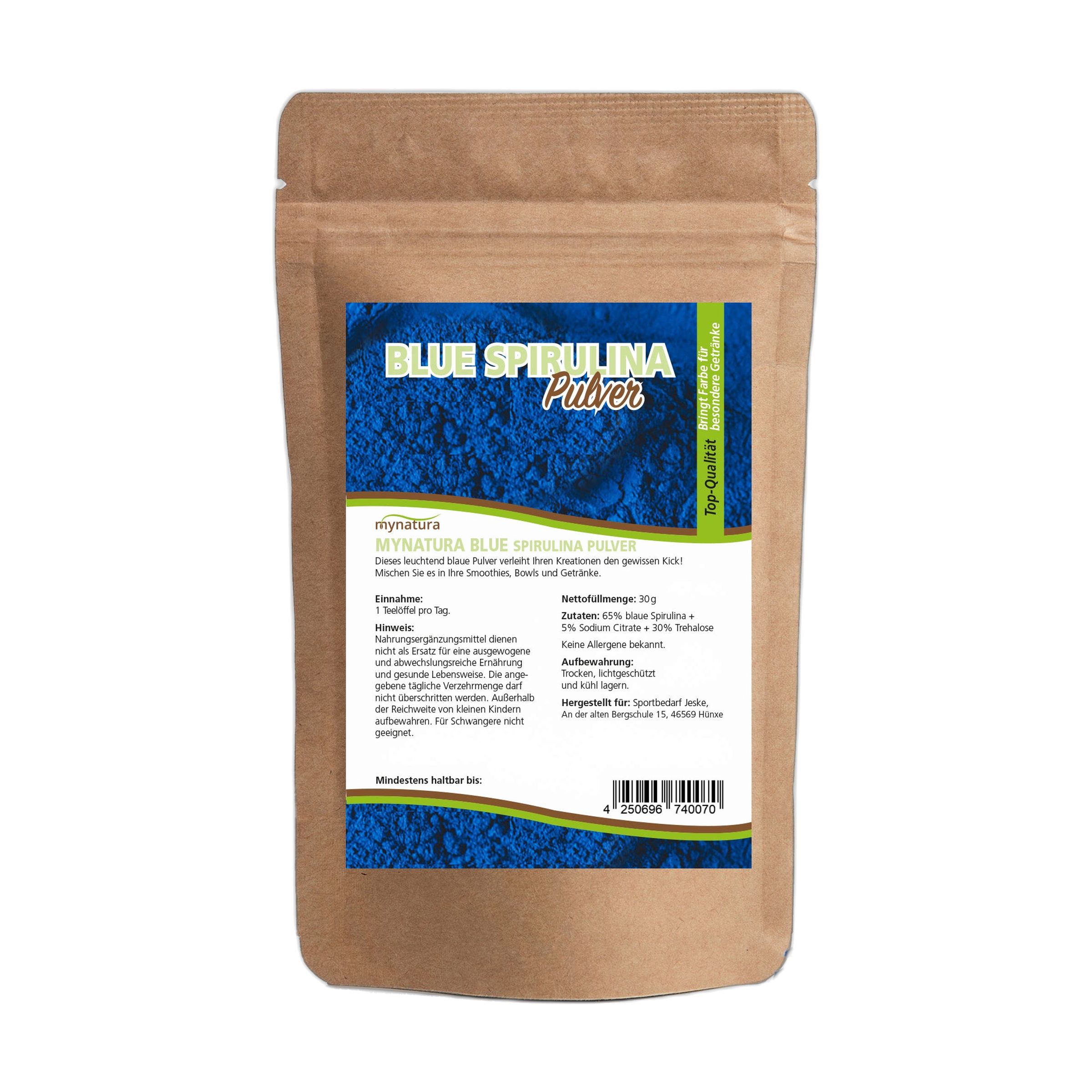Mynatura Blaues Spirulina 30 g Pulver