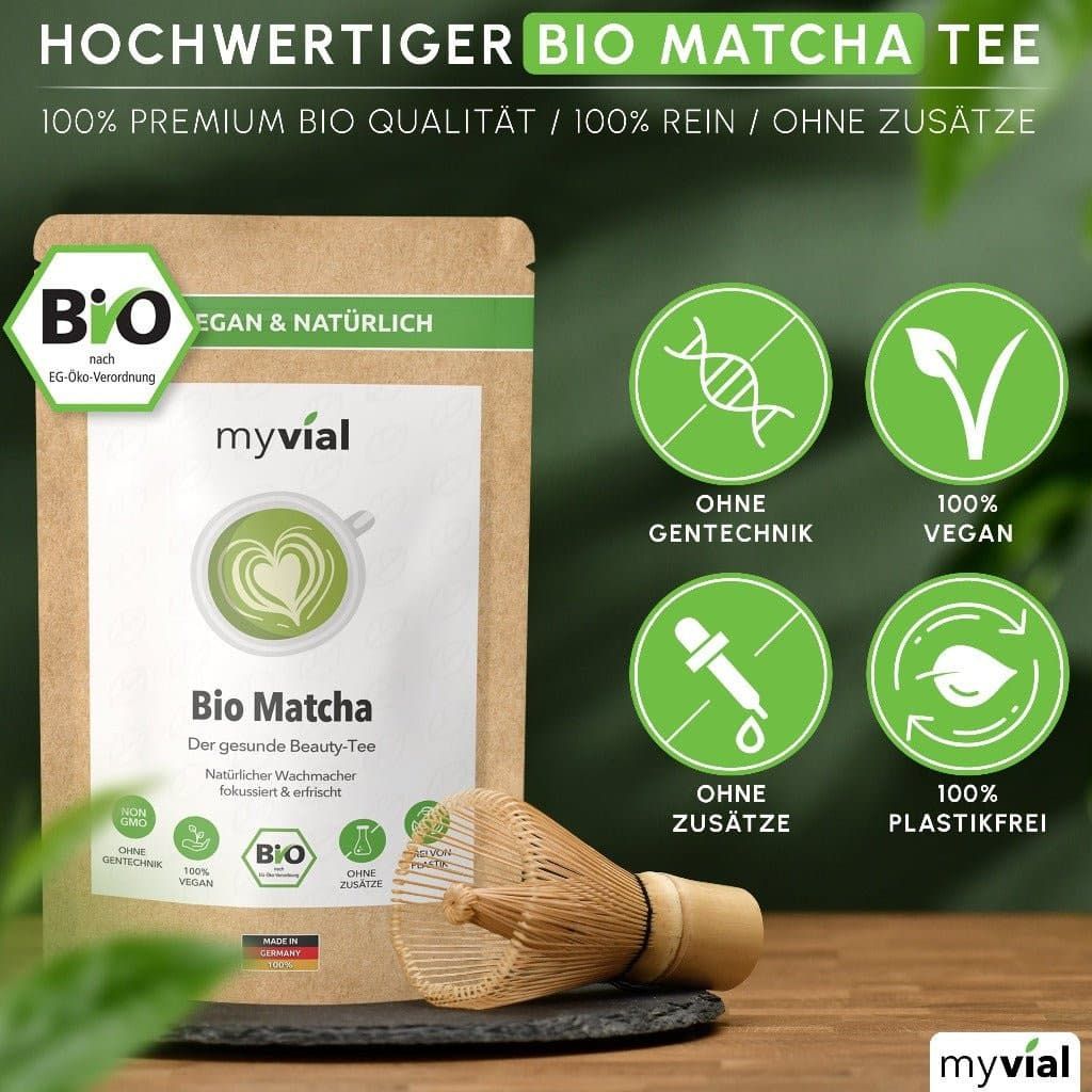 myvial® Premium Bio Matcha Tee - aus Japan Kagoshima - erlesen & steinvermahlen