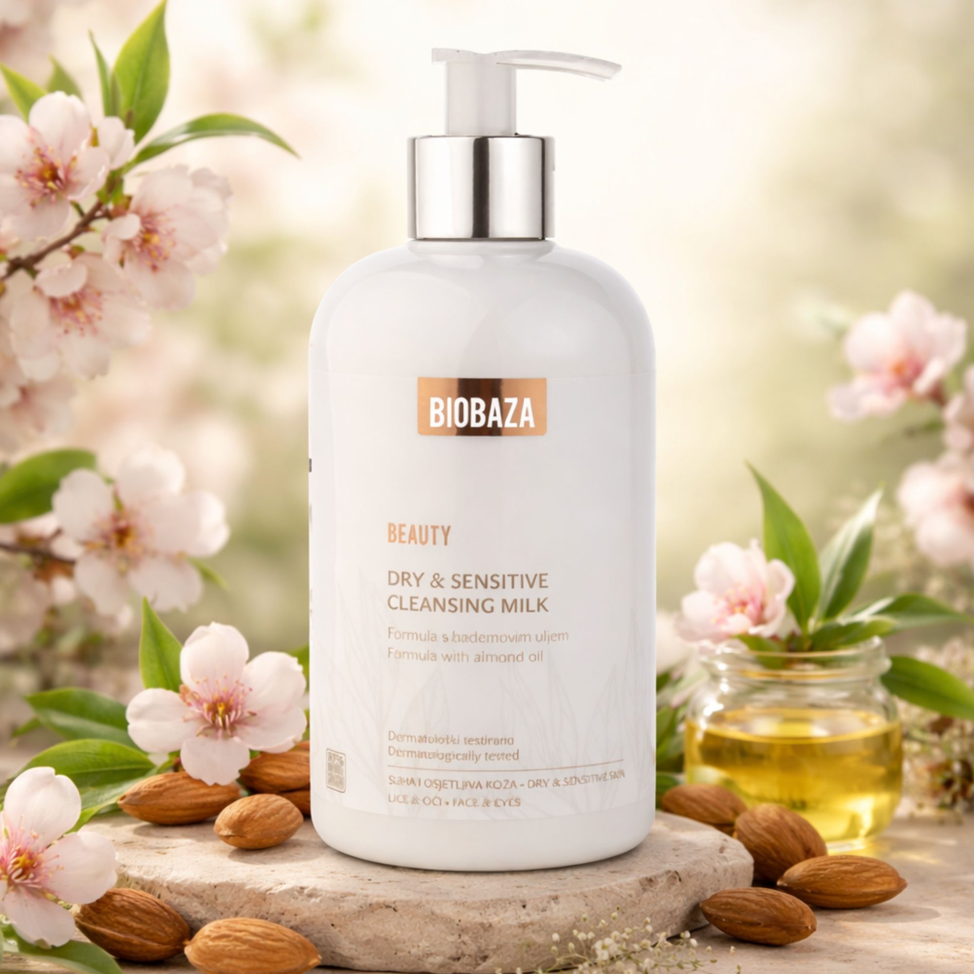 BIOBAZA Beauty Reinigungsmilch für trockene und empfindliche Haut