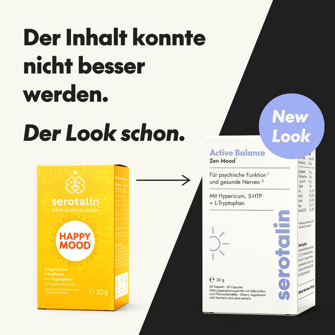 serotalin Active Balance Zen Mood | Johanniskraut, Griffonia & B-Vitaminen | Nerven & Psyche | Vegan