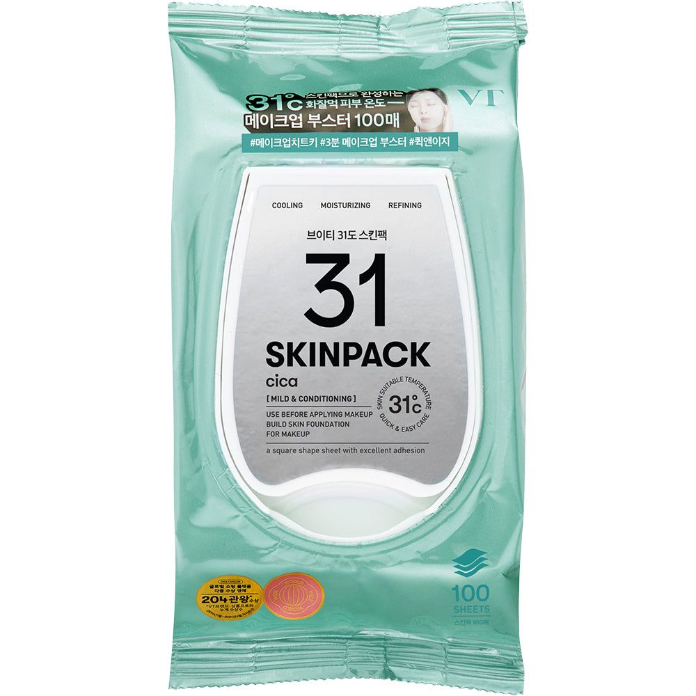 VT Cosmetics Skin Pack Cica Tuchmaske Beruhigende Gesichtsmaske 100 St