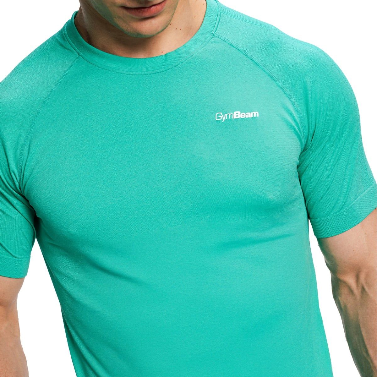 GymBeam T-Shirt Herren loose kurzarm aus Nylon Pulse X Running grün