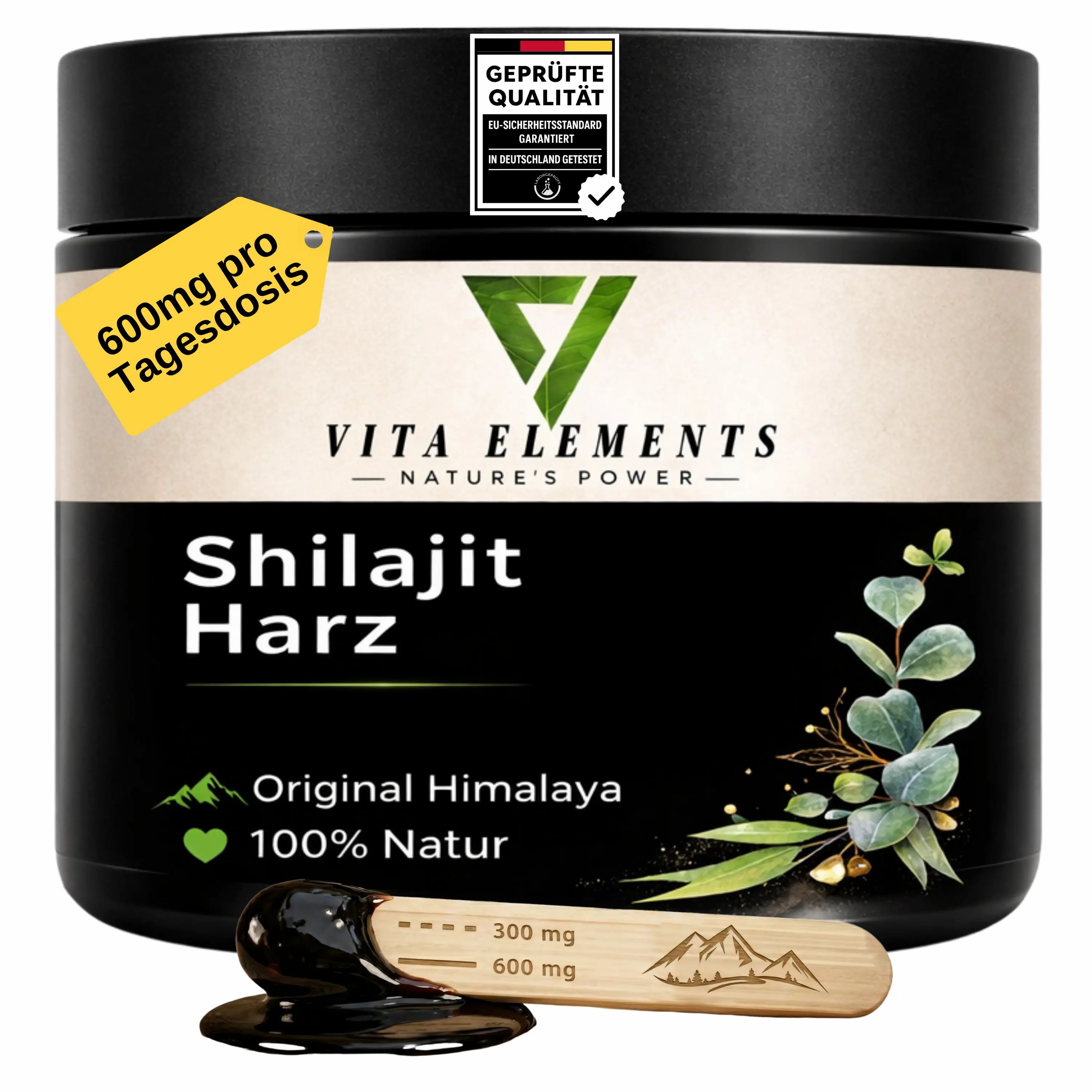 Vita Elements Shilajit Resin Harz 50 ml Flüssigkeit