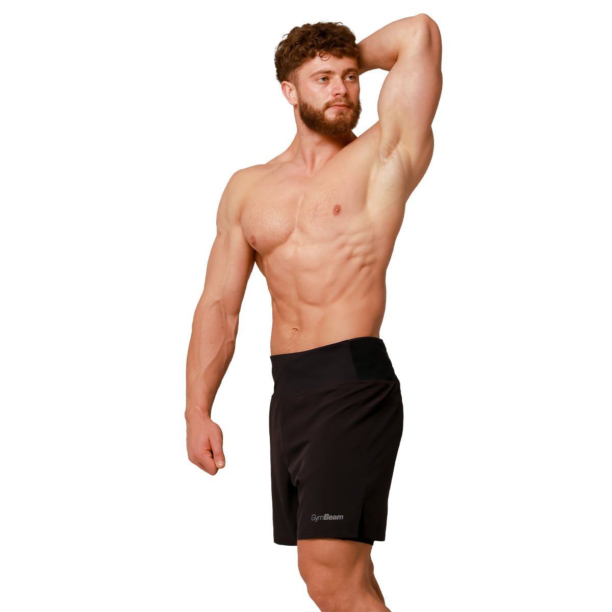 GymBeam Shorts Herren 2in1 Slim mit Gummizug Pulse Black