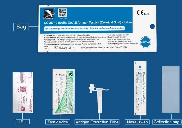 Deepblue Covid Antigen Lolli-Speichel-Test | Gratis parahealth Corona Tests 20 St